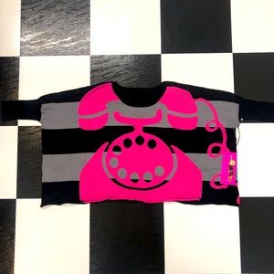 RARE BETSEY JOHNSON CALL ME INTARSIA BIGGIE SWEATER